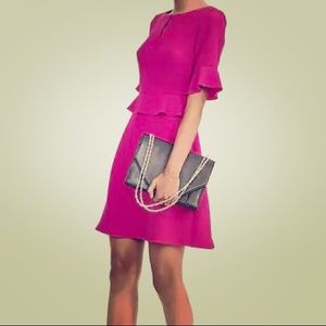 Banana Republic Peplum Dress, Fuchsia Size 4